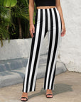 Baha Ranch Beetlejuice Striped Flare Pants