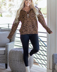 Ava Print Quarter Zip Sweatshirt