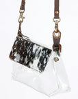 American Darling ADBGZ303 Clear Bag Hair On Genuine Leather Women Bag Western Handbag Purse