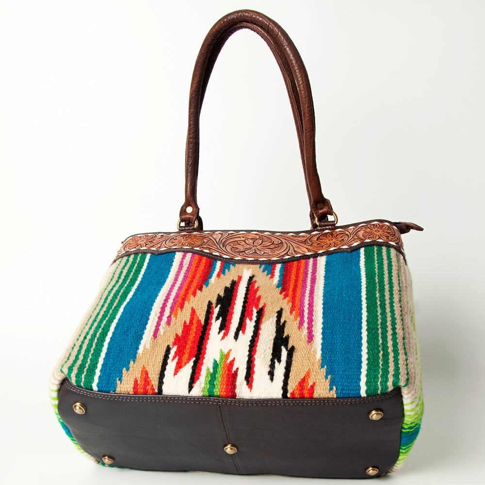 American Darling Tote Hand Tooled Saddle Blanket Genuine Leather Women Bag Western Handbag Purse