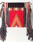 American Darling SIGNATURE CROSSBODY Hand Tooled Upcycled Wool Genuine Leather women bag western handbag purse