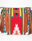 American Darling SIGNATURE CROSSBODY Hand Tooled Upcycled Wool Genuine Leather women bag western handbag purse