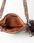 American Darling SIGNATURE CROSSBODY Hand Tooled Upcycled Wool Genuine Leather women bag western handbag purse
