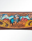 Hand Tooled Hand Painted Genuine Leather women bag western handbag purse
