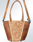 American Darling Hand Tooled Hair On Genuine Leather Women Bag Western Handbag Purse