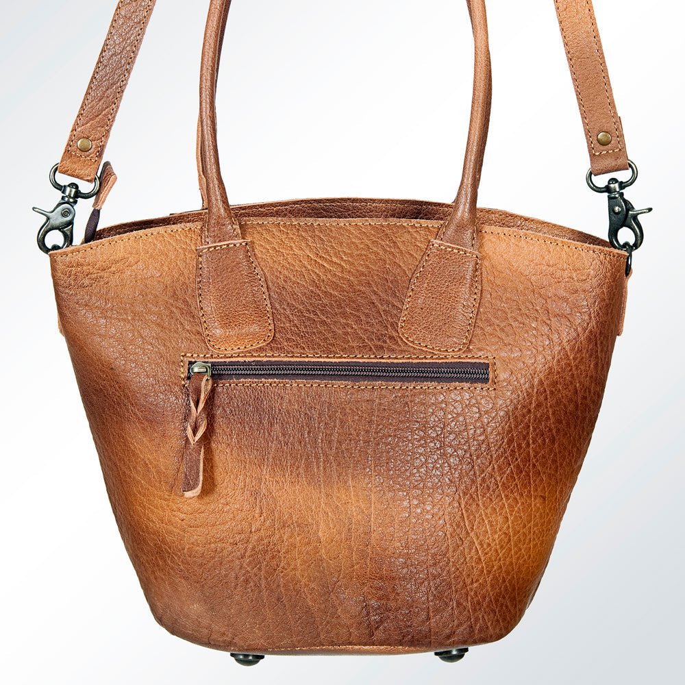 American Darling Hand Tooled Hair On Genuine Leather Women Bag Western Handbag Purse