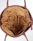 American Darling Hand Tooled Hair On Genuine Leather Women Bag Western Handbag Purse