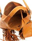 American Darling Hobo Bag Hand Tooled Floral Carved Genuine Leather Western Purse with Buck Stitched Trim & YKK Zipper