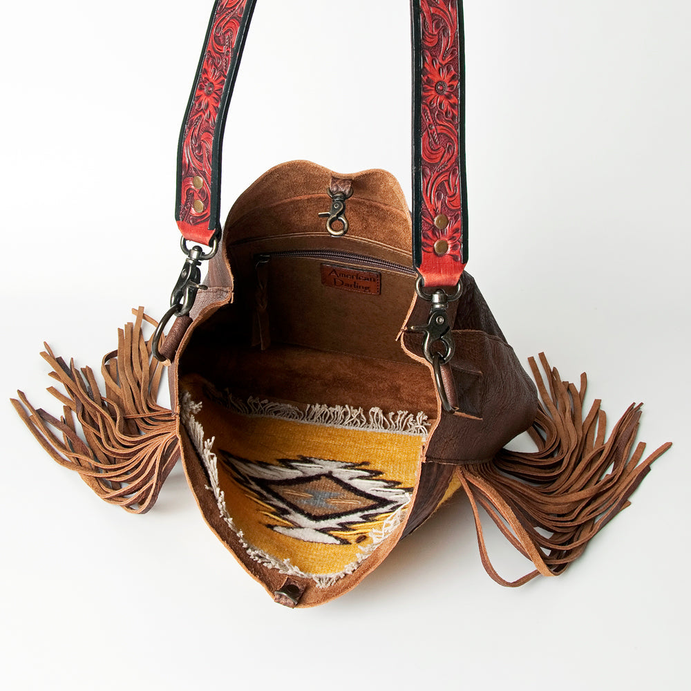 American Darling Large Crossbody Saddle Blanket Genuine Leather Western Women Bag Handbag Purse | Western Crossbody Bag | Travel Crossbody Bags | College Crossbody Bag | Casual Crossbody Bag