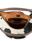 American Darling HOBO Hand Tooled Hair-on Genuine Leather women bag western handbag purse