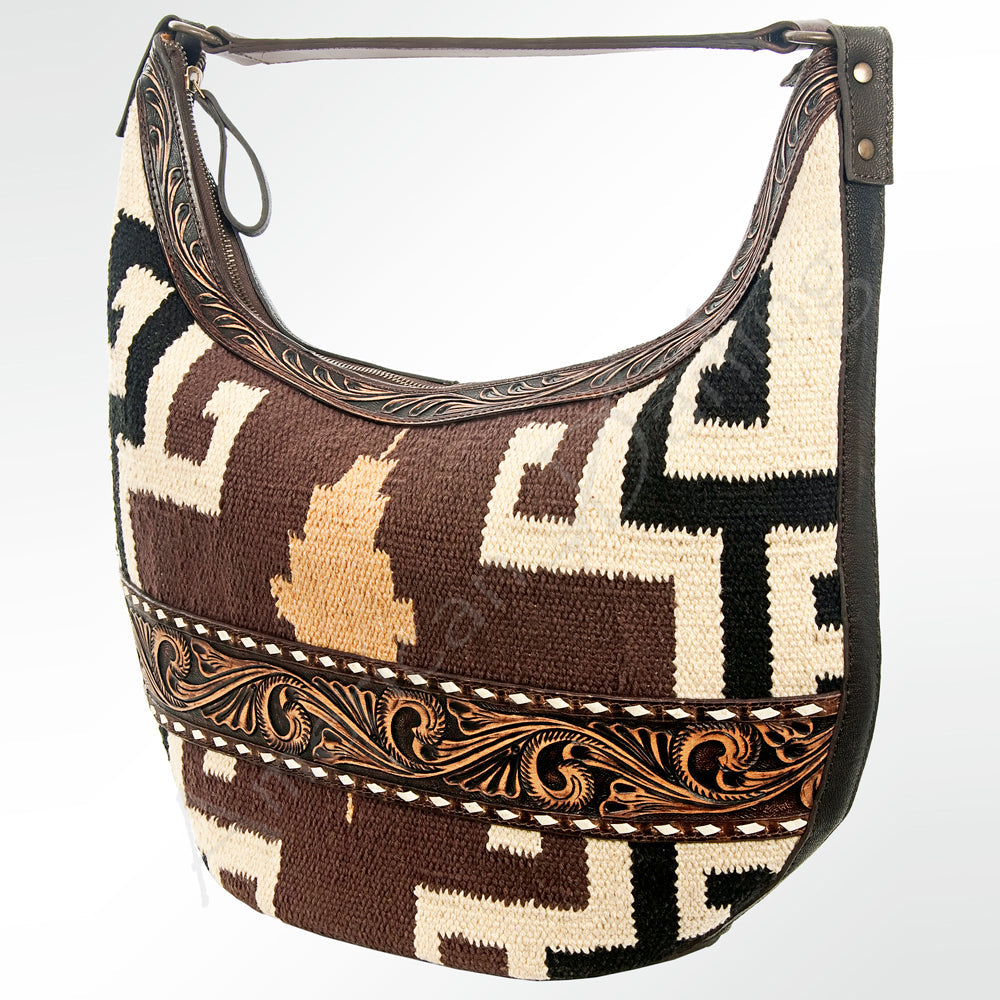 American Darling HOBO Hand Tooled Hair-on Genuine Leather women bag western handbag purse