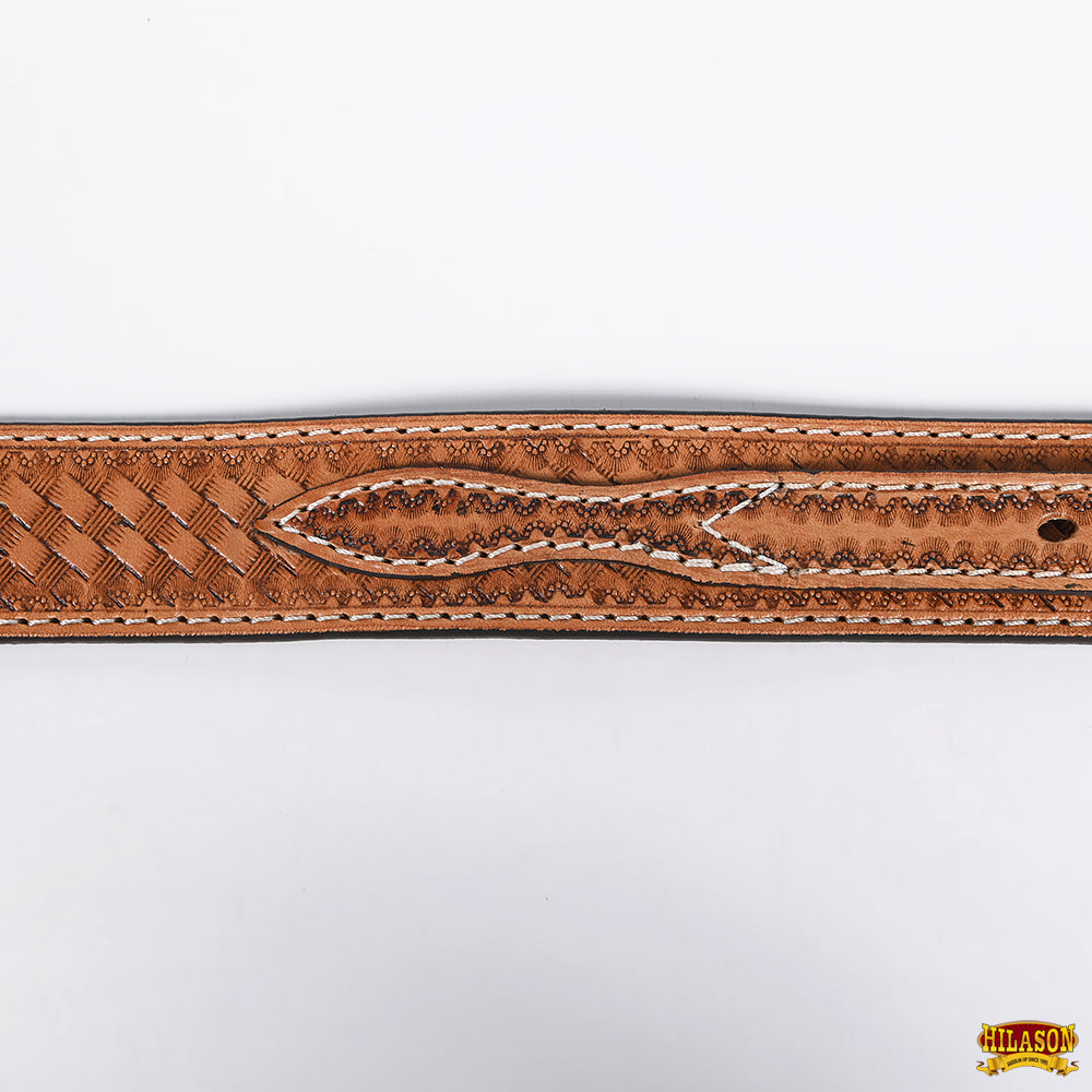 HILASON Western Genuine Leather Belt for Men Women Cowboy Cowgirl Handmade Unisex Full Grain Heavy Duty Engraved Buckle Belt