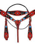 Hilason Western Horse Headstall Breast Collar Set American Leather