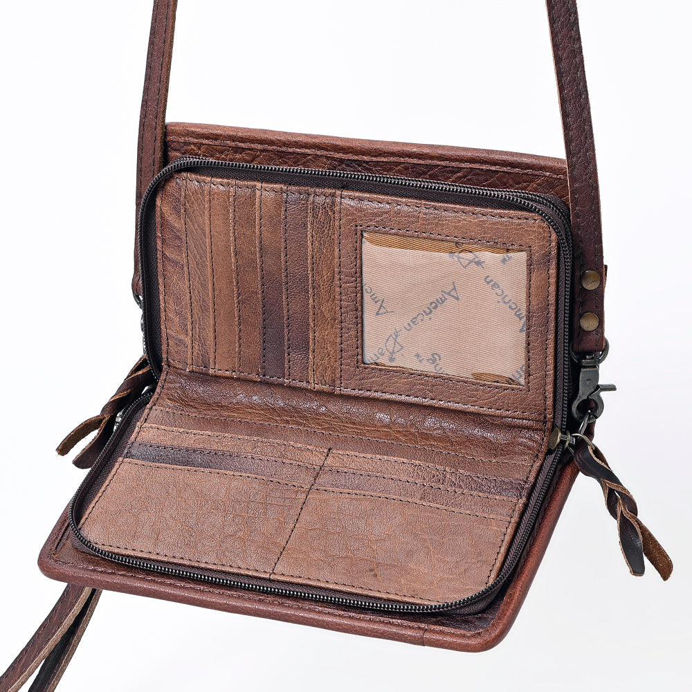 American Darling Organizer Hair On Genuine Leather Western Women Bag Handbag Purse | for Cute Travel