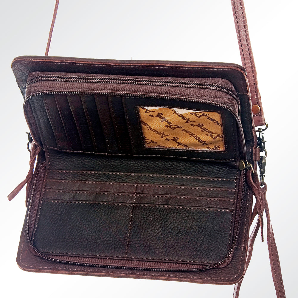 American Darling Organiser Hair On Genuine Leather women bag western handbag purse
