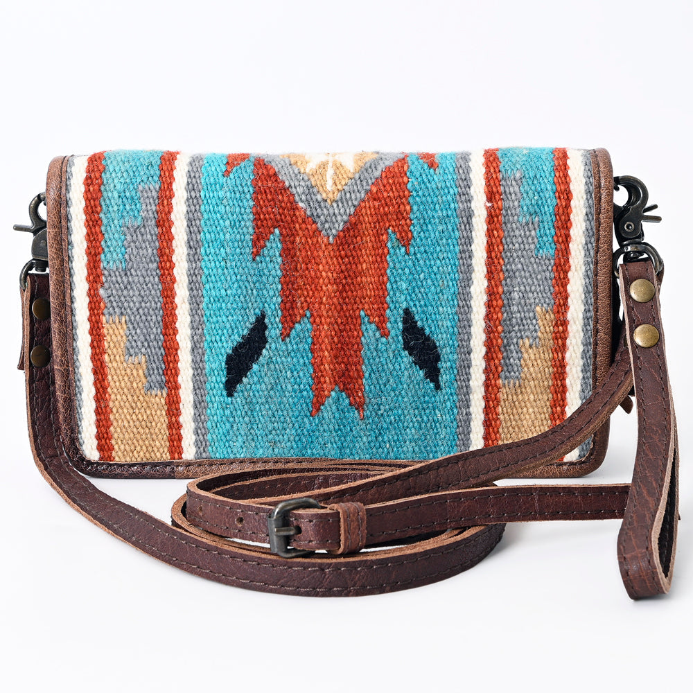 American Darling ORGANISER Upcycled Wool Genuine Leather women bag western handbag purse