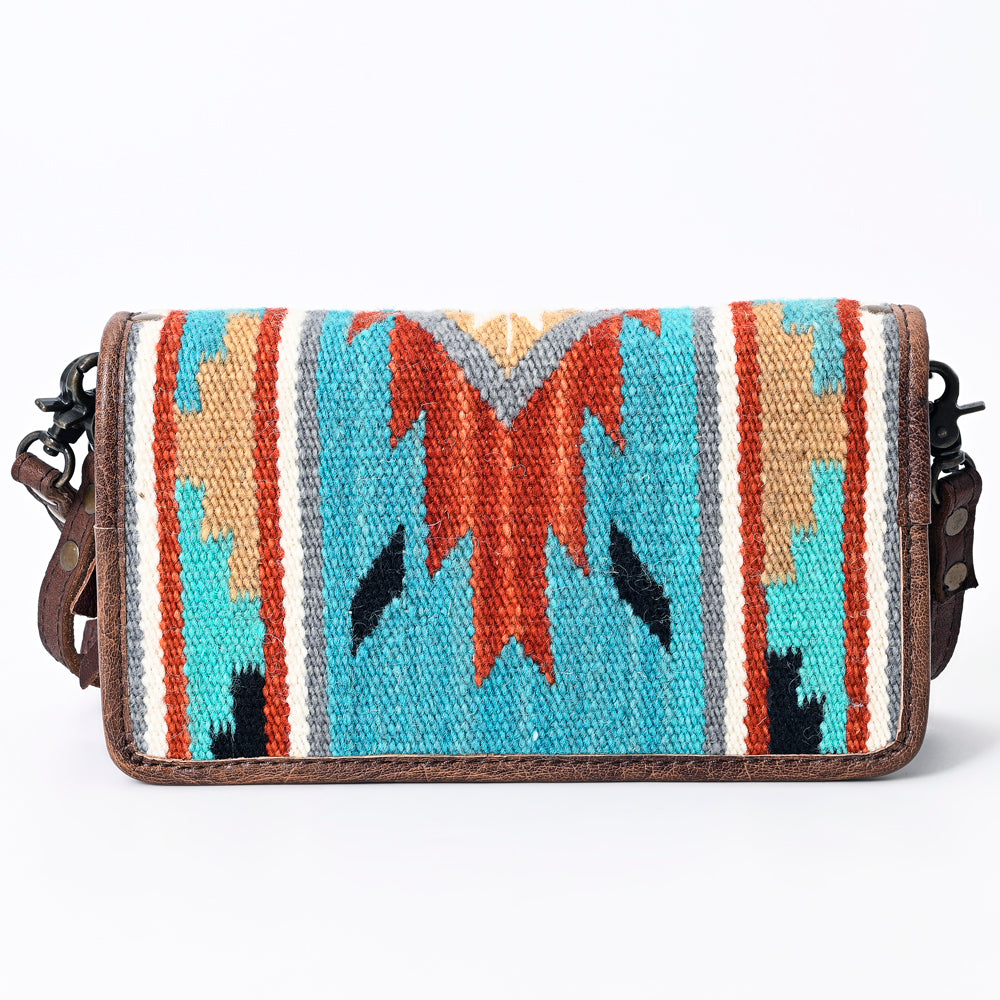 American Darling ORGANISER Upcycled Wool Genuine Leather women bag western handbag purse