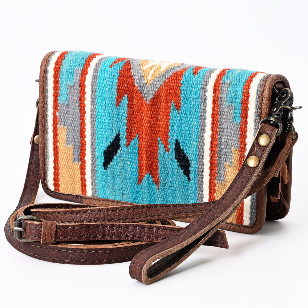 American Darling ORGANISER Upcycled Wool Genuine Leather women bag western handbag purse