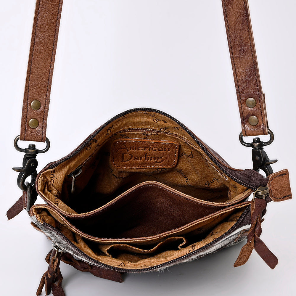 American Darling ADBG630 Crossbody Hair-On Genuine Leather Women Bag Western Handbag Purse