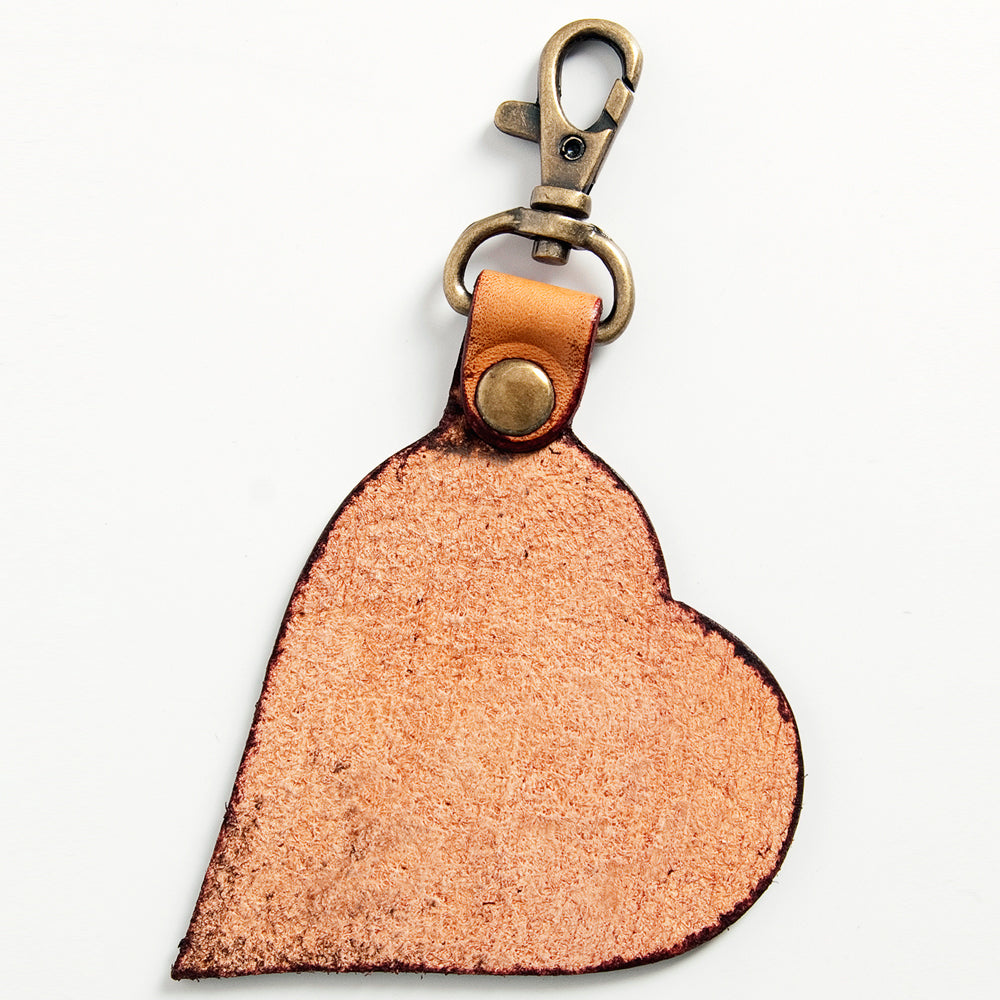 American Darling ADKR173 Hand Tooled Carved Genuine Leather Keyring