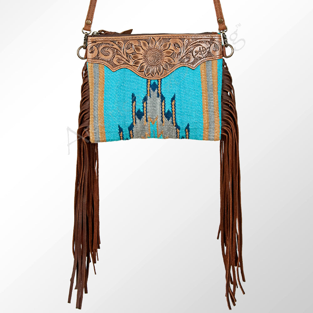 American Darling Saddle Blanket Genuine Leather Women Bag Western Handbag Purse