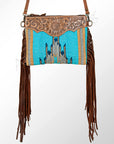 American Darling Saddle Blanket Genuine Leather Women Bag Western Handbag Purse