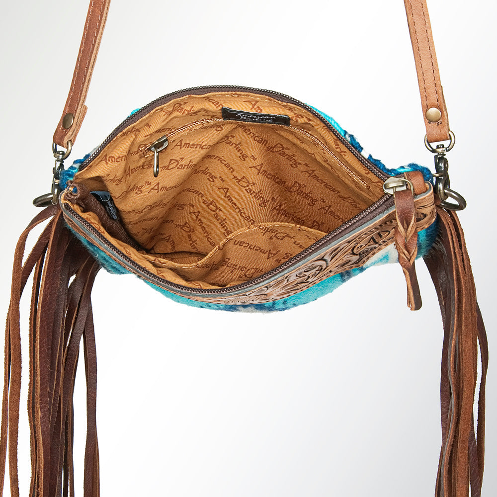 American Darling Saddle Blanket Genuine Leather Women Bag Western Handbag Purse