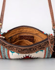 American Darling Saddle Blanket Genuine Leather Women Bag Western Handbag Purse