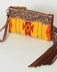 American Darling Wristlet Genuine Leather Women Bag W. Handbag Purse –