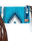 ADBG344K American Darling WRISTLET Hand Tooled Upcycled Wool Genuine Leather women bag western handbag purse