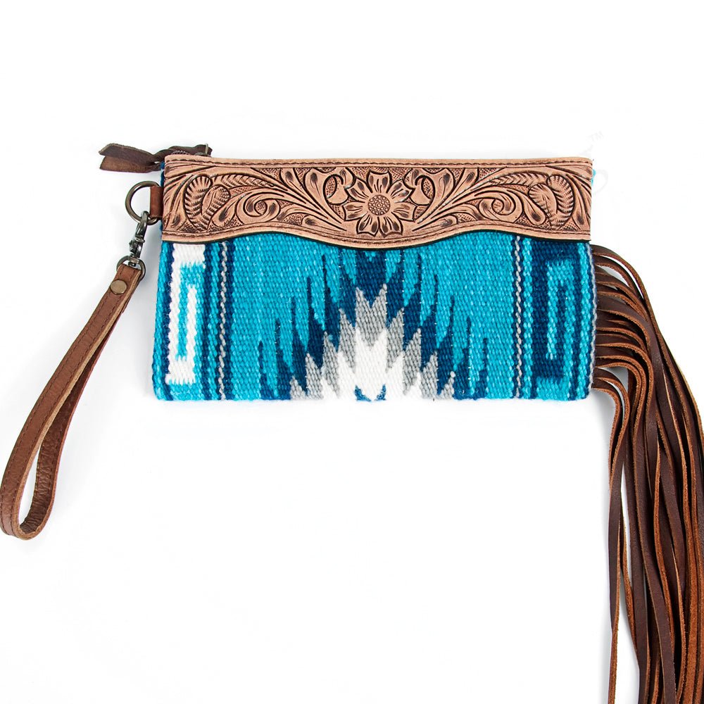 American Darling Wristlet Genuine Leather Women Bag W. Handbag Purse –