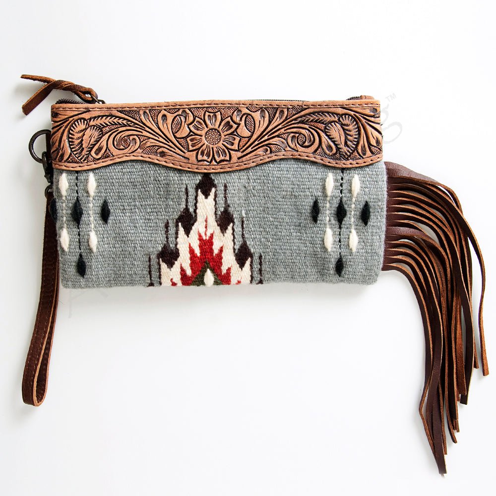 American Darling Wristlet Genuine Leather Women Bag W. Handbag Purse –