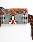 American Darling Wristlet Genuine Leather Women Bag W. Handbag Purse –