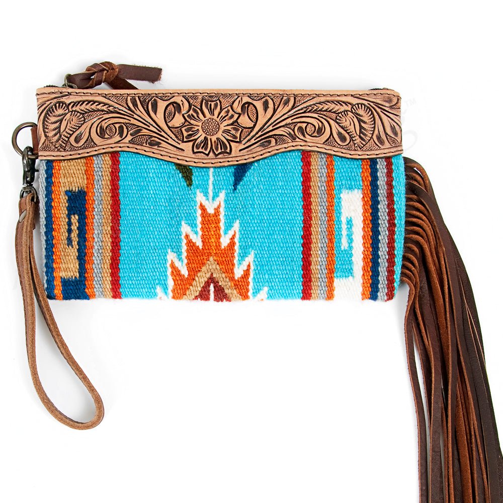 American Darling Wristlet Genuine Leather Women Bag W. Handbag Purse –