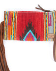 ADBG344Q American Darling WRISTLET Hand Tooled Upcycled Wool Genuine Leather women bag western handbag purse
