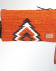 ADBG344S American Darling WRISTLET Hand Tooled Upcycled Wool Genuine Leather women bag western handbag purse