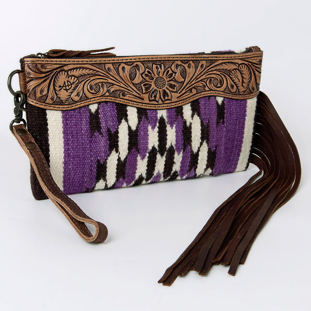 American Darling Wristlet Genuine Leather Women Bag W. Handbag Purse –