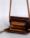 American Darling Organizer Saddle Blanket Genuine Leather Western Women Bag Handbag Purse | for Cute Travel