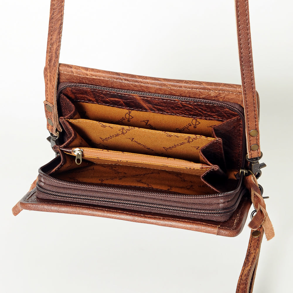 American Darling ORGANISER Upcycled Wool Genuine Leather women bag western handbag purse