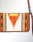 American Darling Organizer Saddle Blanket Genuine Leather Western Women Bag Handbag Purse | for Cute Travel