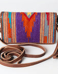 American Darling Organizer Saddle Blanket Genuine Leather Western Women Bag Handbag Purse | for Cute Travel