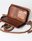 American Darling Organizer Saddle Blanket Genuine Leather Western Women Bag Handbag Purse | for Cute Travel