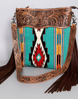 American Darling Signature Crossbody Hand Tooled Saddle Blanket Genuine Leather Women Bag Western Handbag Purse