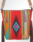 American Darling Signature Crossbody Hand Tooled Saddle Blanket Genuine Leather Women Bag Western Handbag Purse
