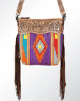 American Darling Signature Crossbody Hand Tooled Saddle Blanket Genuine Leather Women Bag Western Handbag Purse