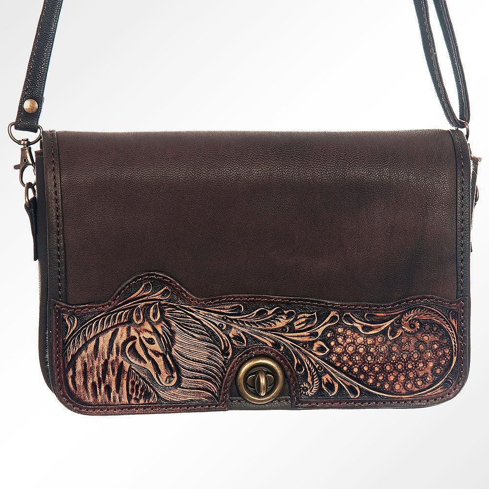 American Darling ADBGZ342 Crossbody Hand Tooled Genuine Leather Women Bag Western Handbag Purse
