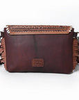 American Darling ADBGZ352 Crossbody Hand Tooled Hair-On Genuine Leather Women Bag Western Handbag Purse - Everest Ranch