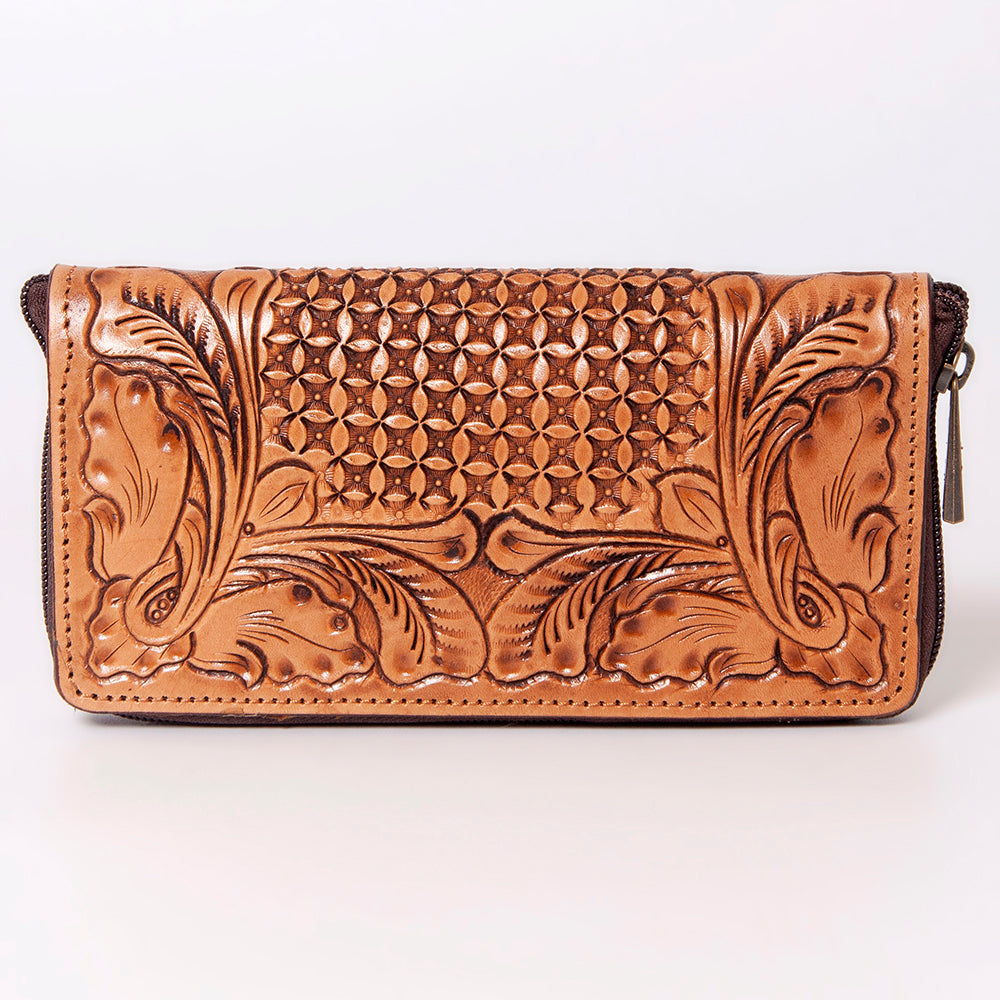 American Darling ADBGZ362 Wallet Hand Tooled Genuine Leather Women Bag Western Handbag Purse