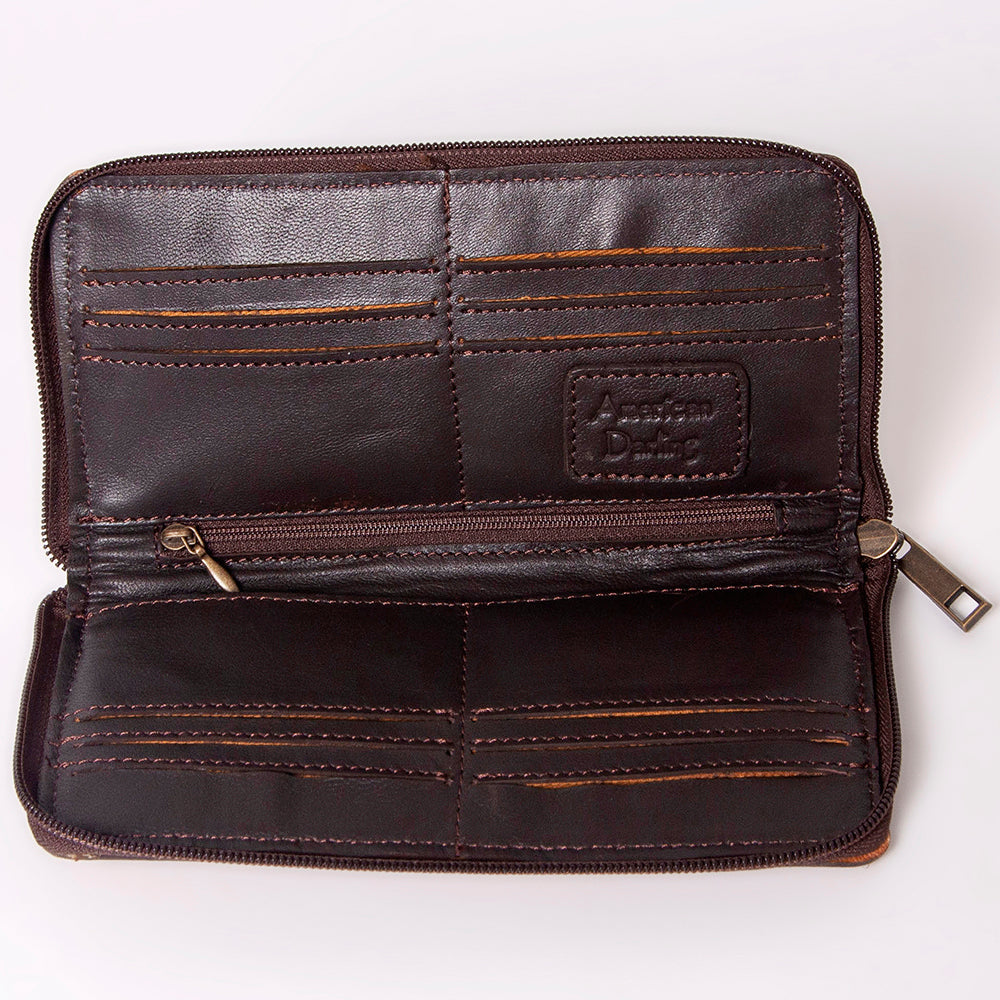 American Darling ADBGZ362 Wallet Hand Tooled Genuine Leather Women Bag Western Handbag Purse