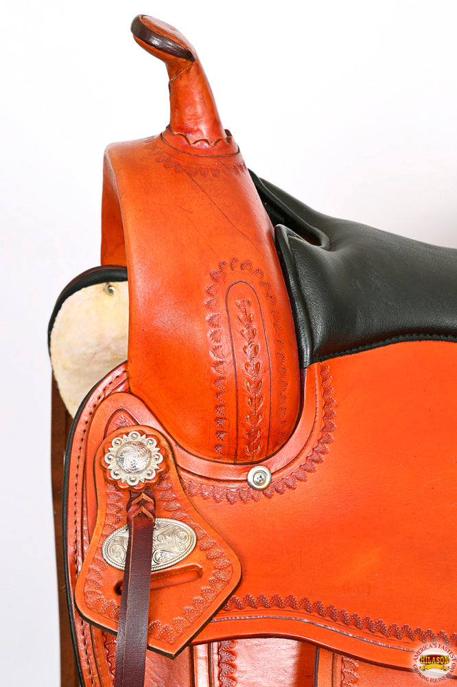 HILASON Western Horse Saddle American Leather Flex Tree Trail &amp; Pleasure Saddle Tan